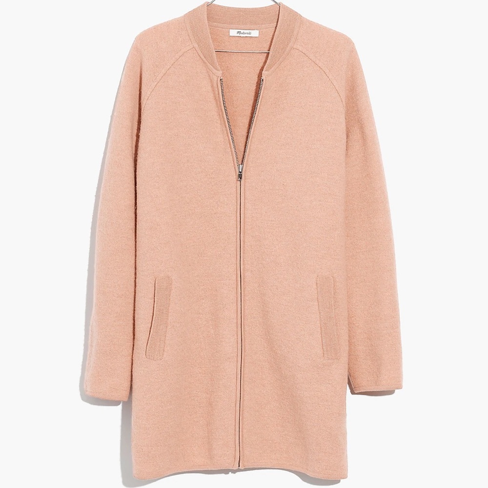 Madewell wool bomber jacket sz xxs cream color